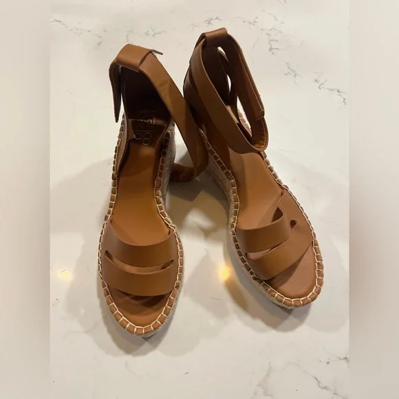 New Franco Sarto Callia Wedge Sandal espadrille Sz 8M - Picture 3 of 6